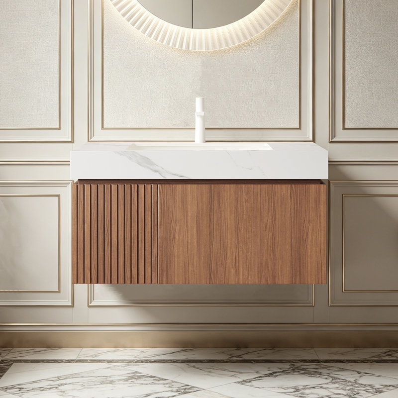 Meuble-lavabo de luxe en noyer de 36 po Luxury