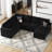 Seybert 8-Piece Chenille L Shaped Modular Corner Sofa Convertible U Shaped Living Room Couch With Storage Ottoman-245167295