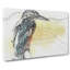 Blue Kingfisher in Abstract - Wrapped Canvas-55315478