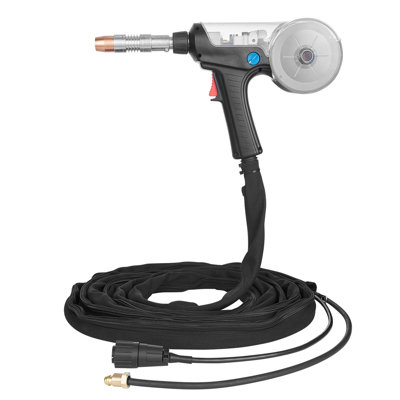 160Amp Spool Gun with 20FT Cable, Replacement for Miller Spoolmate 200 Series (300497) - with 11PCS Mig Welding Contact Tips, ER4043 0.035" Aluminum Mig Welding Wire & Toolbox