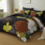 Ensemble d'édredon floral 7 pièces avec draps en microfibre et taies d'oreiller-122607938-122607947