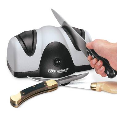 ELITRA HOME Professional Electric Knife Sharpener | 3 Stage Chef Knife  Sharpening Tool for Kitchen Knives, Pocket Knife Scissors & Serrated Blades