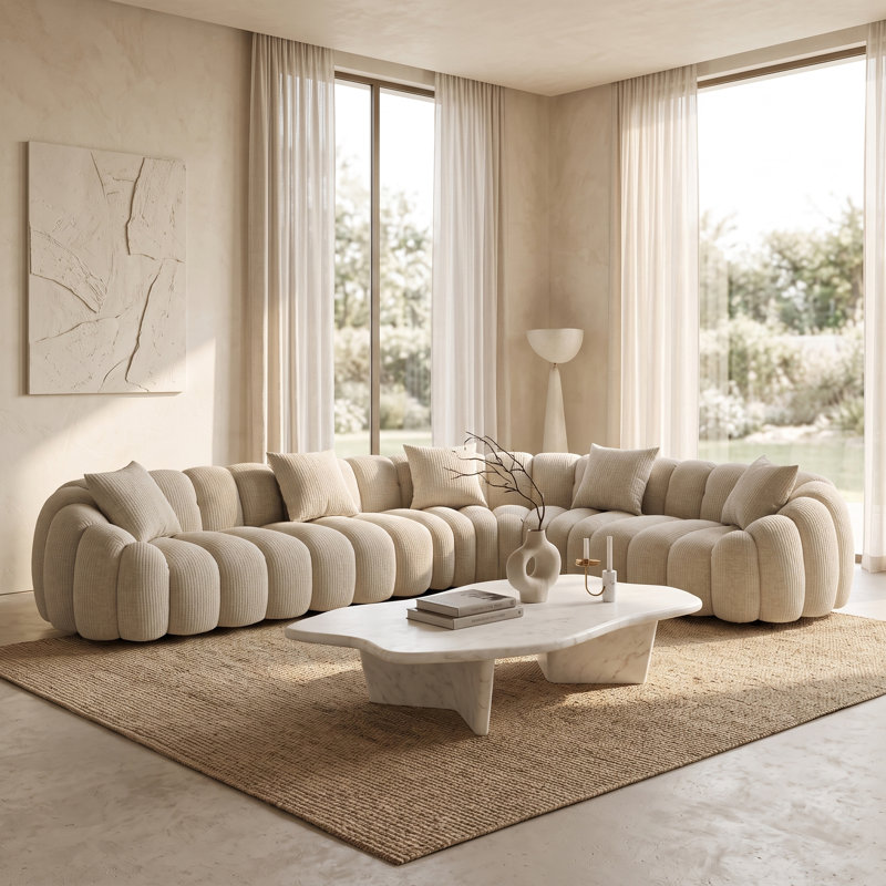 Canapé modulaire 144 po, Khaki