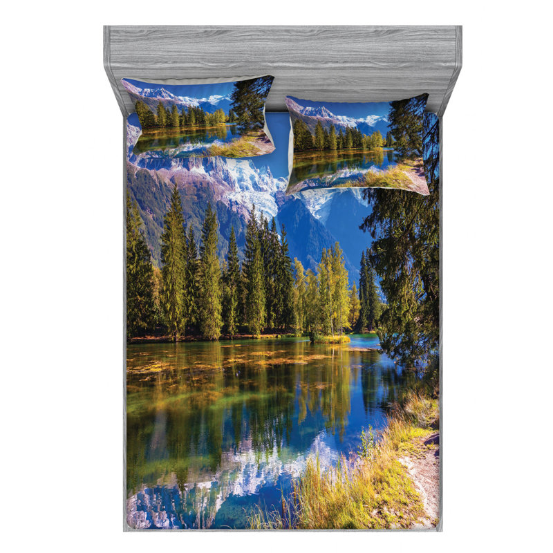 Microfiber Sheet Set, Queen Sheet Set with Fitted Sheet