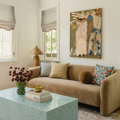 Earl Light Blue Capiz Shell Coffee Table