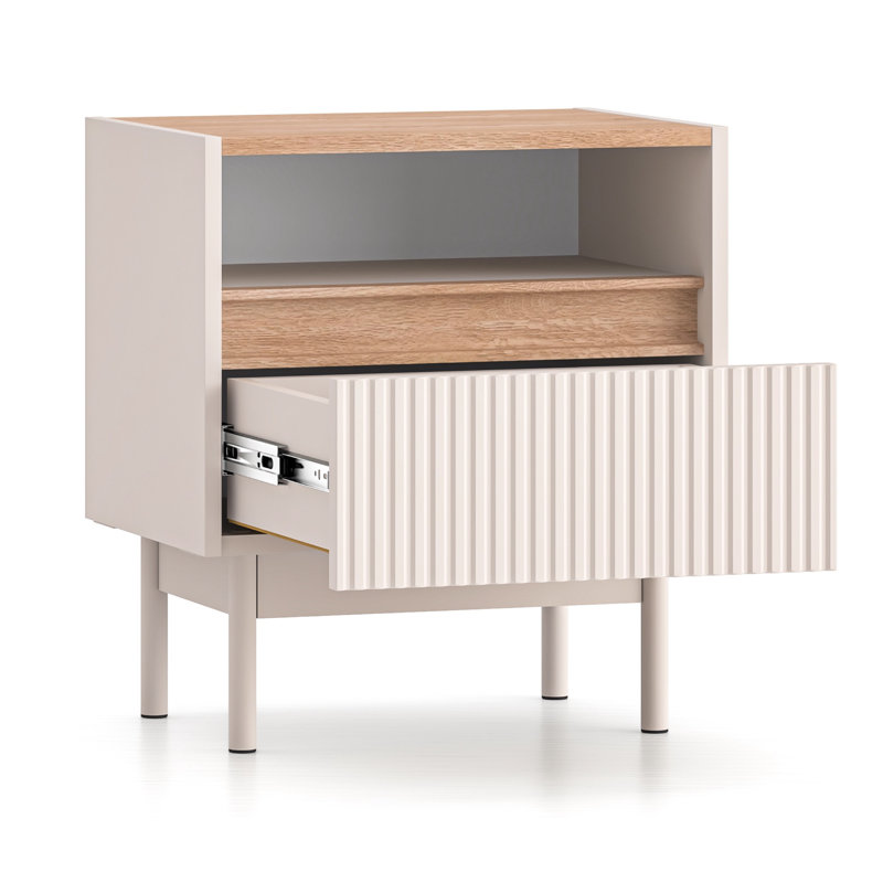 49.8cm W Manufactured Wood Bedside Table