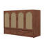 Élégante armoire-lit escamotable grand format avec station de charge intégrée et tiroir de rangement spacieux-37258377