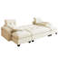Canapé-lit modulaire en chenille orange 104,7 ", lit en U convertible 2 en 1, 2 ports, 4 coussins, modulaire, chenille orange pour le salon