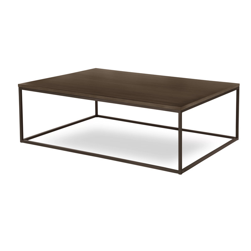 Chaplin Solid Wood Top Coffee Table, Marrone Antico, Cashew
