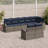 vidaXL Garden Sofa Set 8 pcs Grey Poly Rattan-870500113