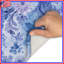 Tapis de bain bleu à motif floral-1965514154