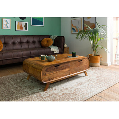 Solid Wood Coffee Table with Storage