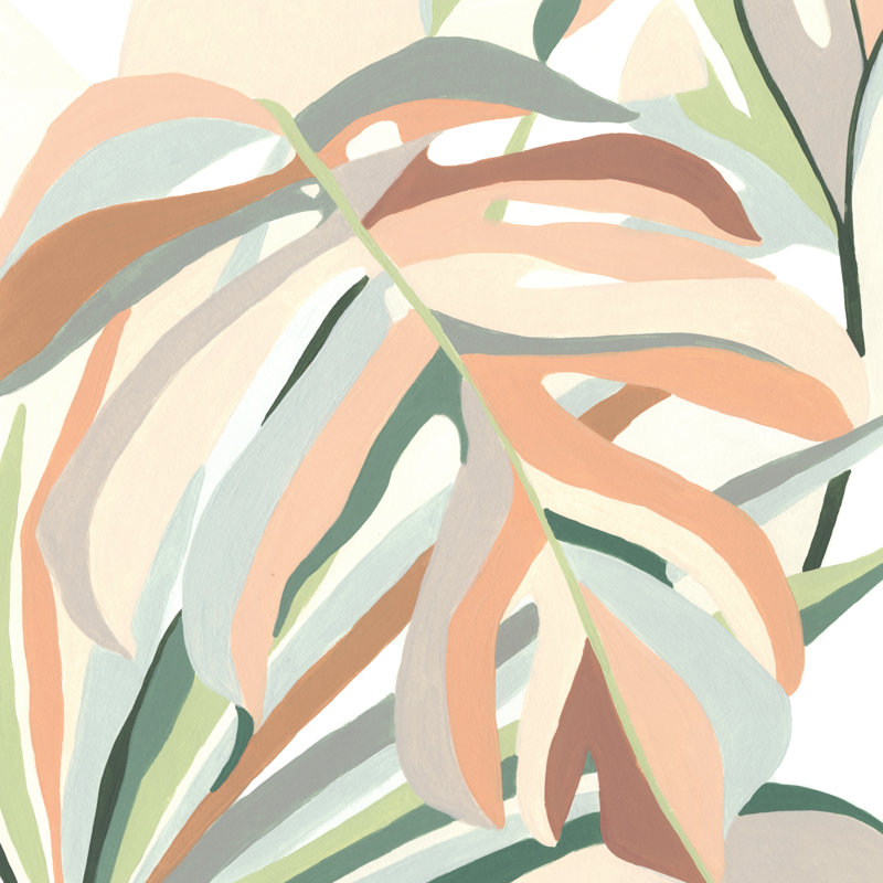«Soft Tropicals II», peinture sur toile tendue, H 12 po x l 12 po