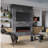 Vibrance 60" Recessed or Wall Mounted Electric Fireplace Heater, Multi-Flame Colors, Voice Assistant Compatible - Crystals Only-102270341-116467326