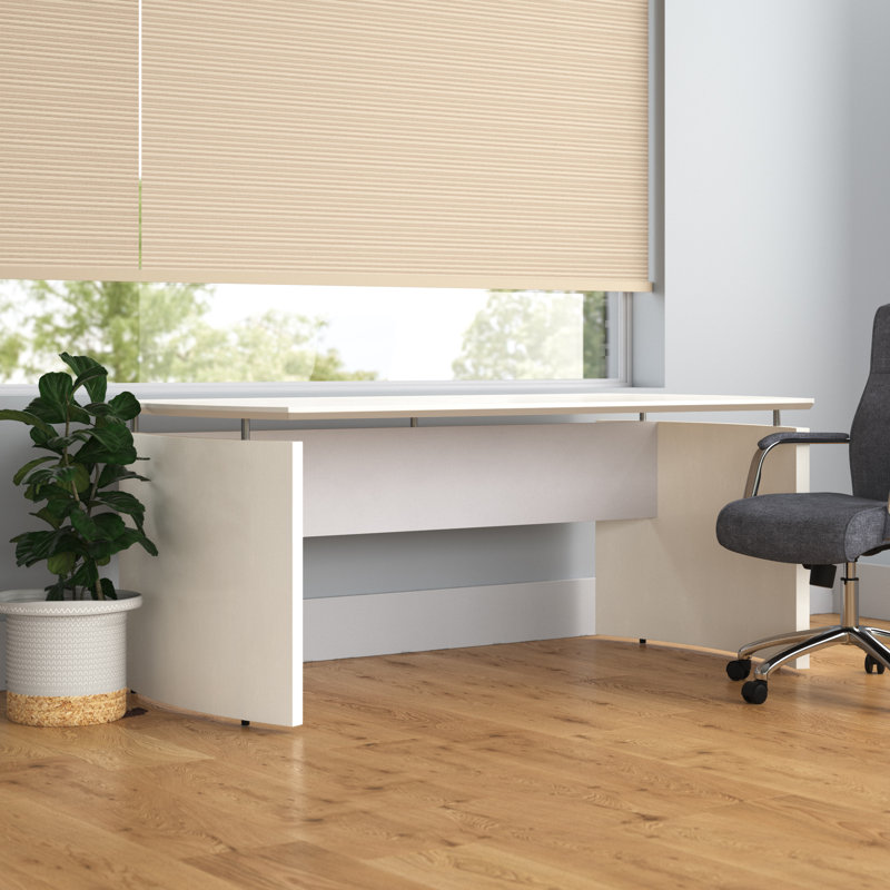 Medina Computer Desk, Textured Sea Salt, 29.5" H x 72" W x 36" D