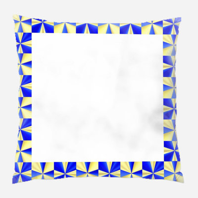 Frame Geometric Microsuede Reversible Throw Pillow