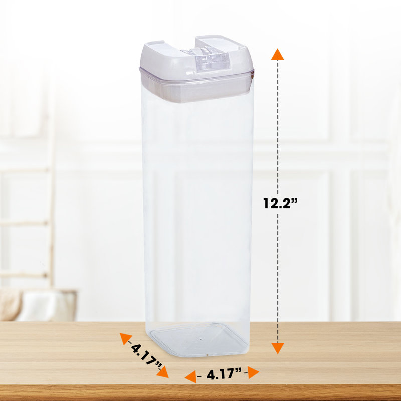 Cheer Collection 64.9oz. Food Storage Container, White