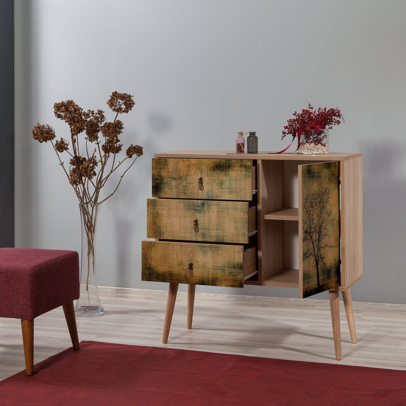 Schurz 4 Drawer 90cm W Combo Dresser