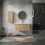 Meuble-lavabo mural 24 po avec lavabo et armoire latérale, portes à fermeture douce, armoire combinée (emballage KD)-1379581438
