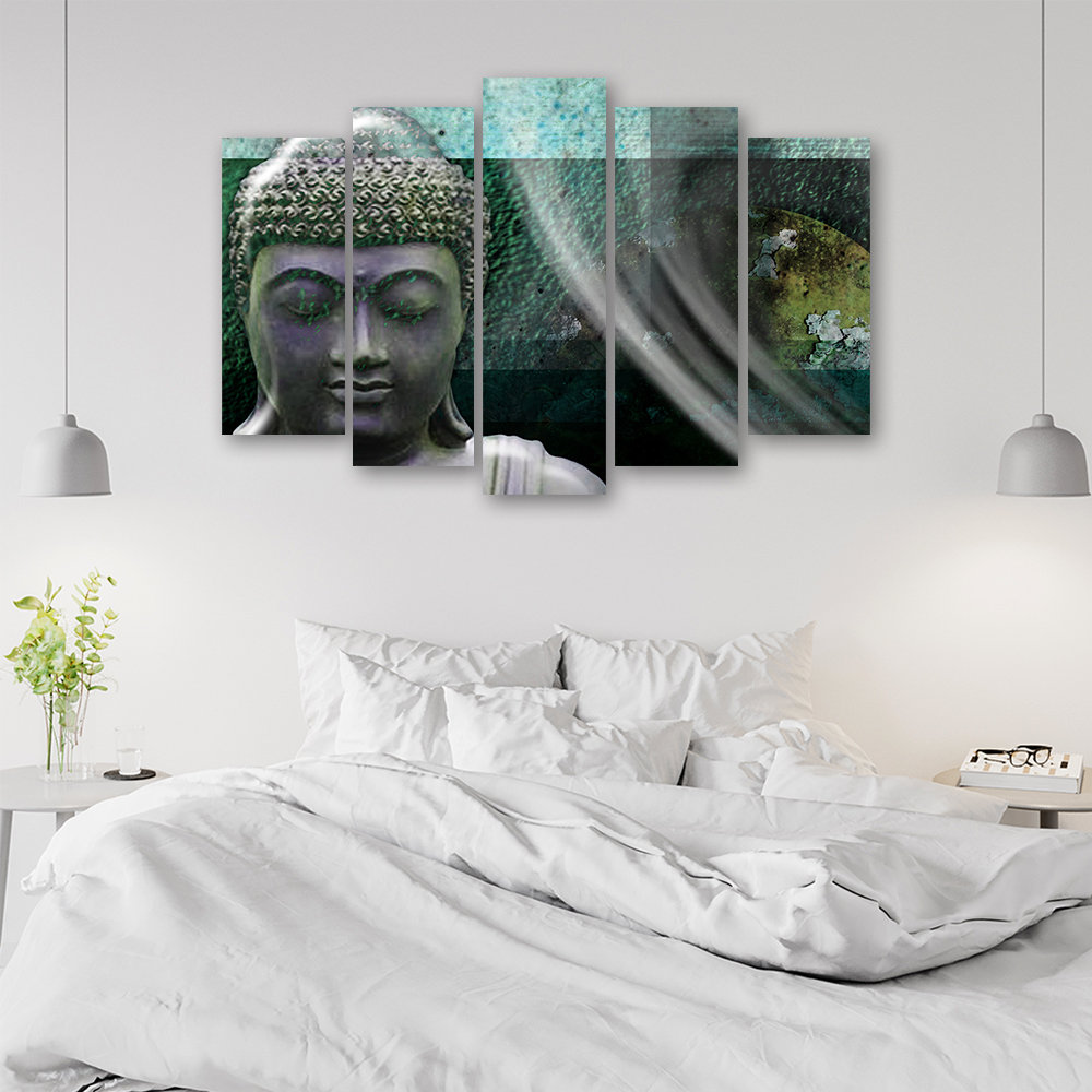 Zen Buddha Türkis Wellness Leinwanddruck