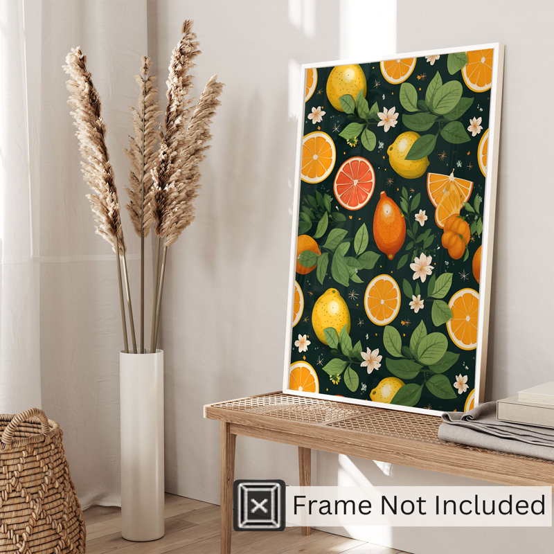 «Food and Kitchen Fruits II», reproduction d'art moderne sans cadre, H 7 po x l 5 po