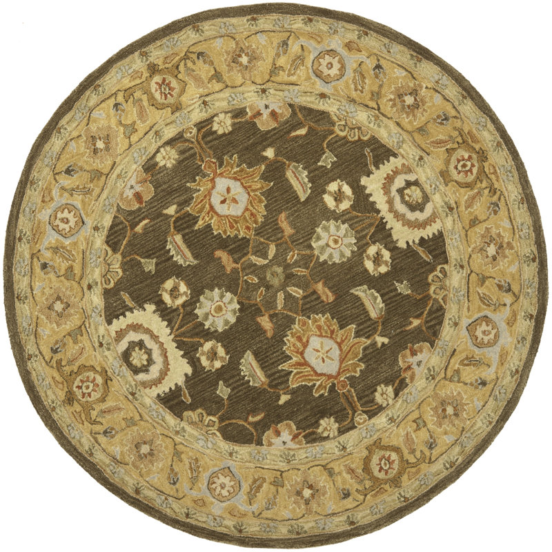 Tingley Hand Tufted Wool Oriental Rug, Round 6'