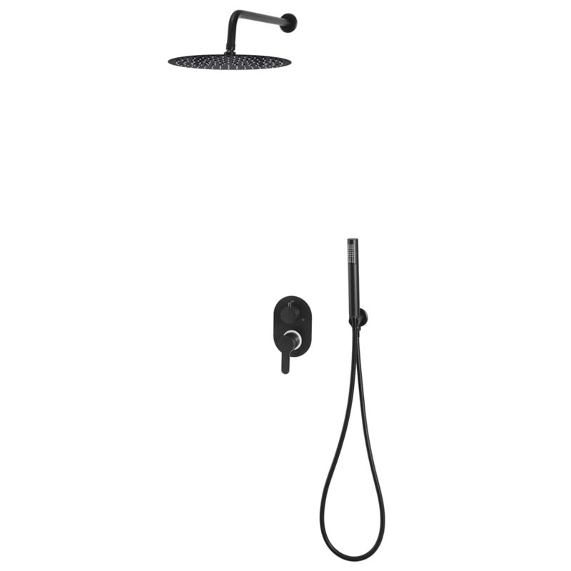 Romriell Rain Dual Shower Head, Matte Black
