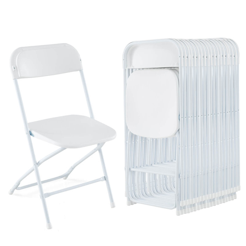 Ensemble de 20 chaises pliantes en métal avec siège et dossier en plastique Costway