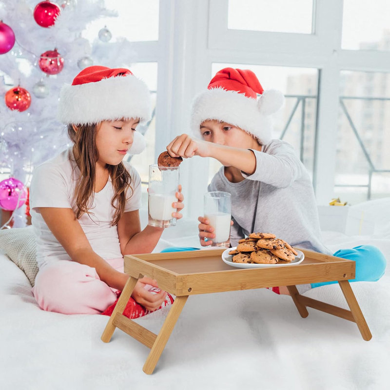 Artmeer Bed Tray Table with Folding Legs