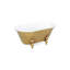 Baignoire décorative en métal doré et blanc 12 po