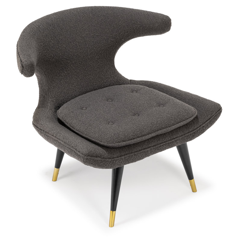 Burnham Upholstered Side Chair, Gray Polyester Blend