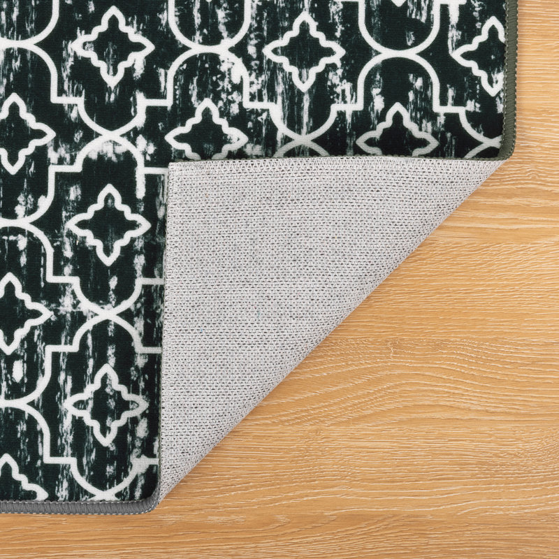 Machine Washable Non-Slip Kitchen Mat, Black
