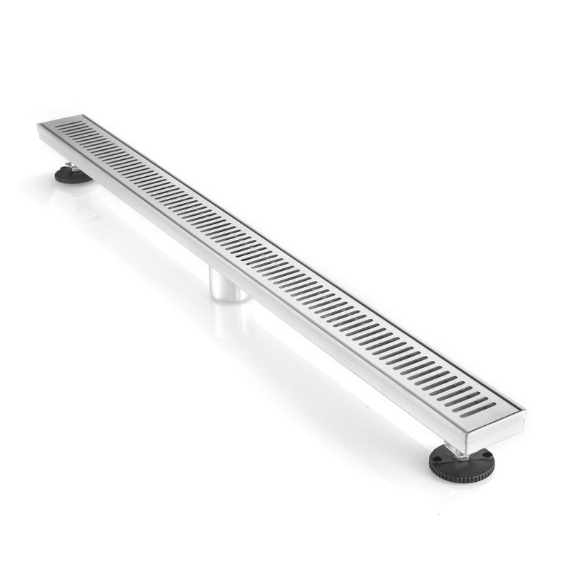 BOANN 304 Stainless Steel Rectangular Linear Shower Floor Drain (36 in), Nickel