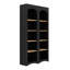 Bibliothèque moderne à 5 niveaux, ensemble de 2 bibliothèques, ensemble de rangement bicolore avec tablettes réglables-1327322503