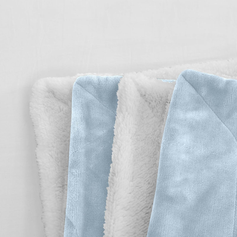 Jeté Sherpa, Bleu turquoise