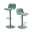 Modern PU Leather Adjustable Counter Height Swivel Barstools(Set Of 2)-344723655