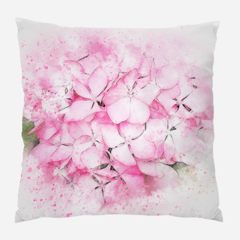Coussin décoratif fleur Judd, Microsuède, Intérieur