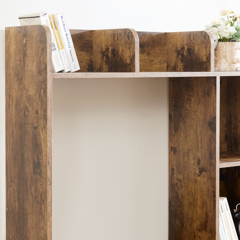 Classic Dorm Desk Bookshelf - Firewood