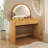 Makeup Vanity Table with Touch Screen Lighted Mirror and Drawer-662471090