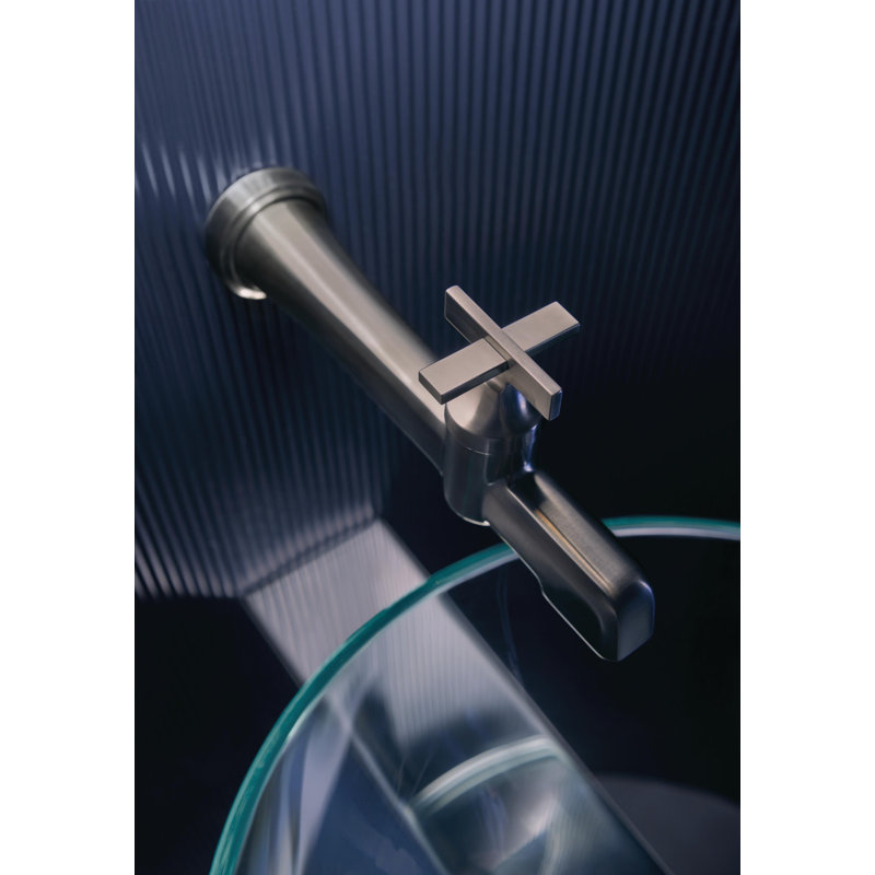 Levoir® Single-Handle Wall Mount Lavatory Faucet, 1.5 GPM, Luxe Steel
