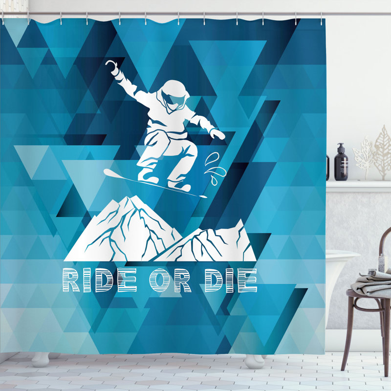Shower Curtain with Hooks Included, 70" H x 69" W