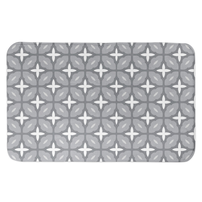 Tapis pour salle de bain tile Devante, Gris
