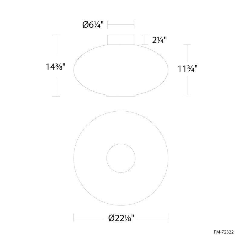 Illusion 22" Dimmable LED Flush Mount Light With Etched Opal Glass Shade and Built In Color Temperature Switch (2700K/3000K/3500K)