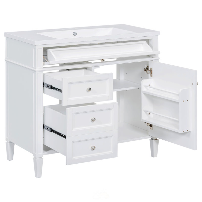 Rangement pour salle de bain Soulier, Blanc