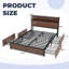 Queen Size Storage Bed with USB Charging - 1000LB Capacity & 4 Storage Drawers