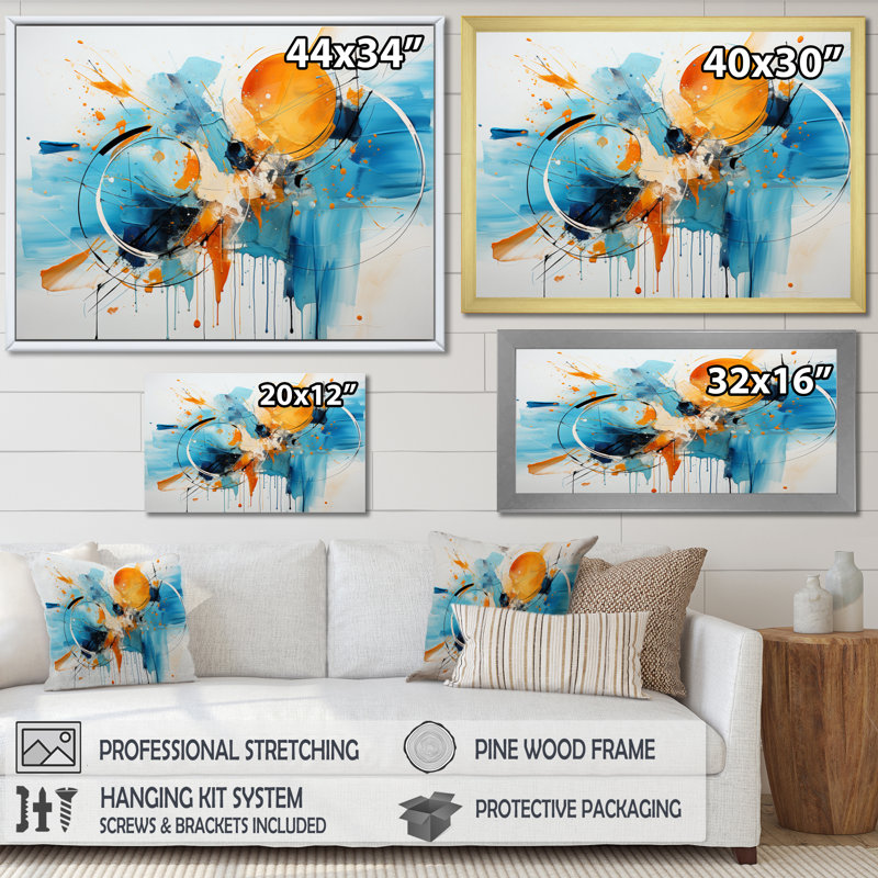 Collage de flotteurs flottantes VI, Cadre flottant doré, H 12 po x l 20 po x P 1 po