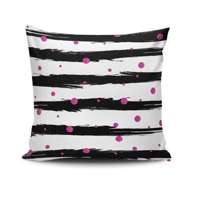 Coussin décoratif Cedella, 17,0 x 17,0 pouces, 50% coton / 50% polyester, lavable à la machine, repassable, rembourrage en silicone, fermeture à glissière dissimulée | Coussin décoratif doux et élégant pour le salon, la chambre à coucher et le bureau