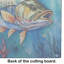 Striped Bass Glass Cutting Board Large
