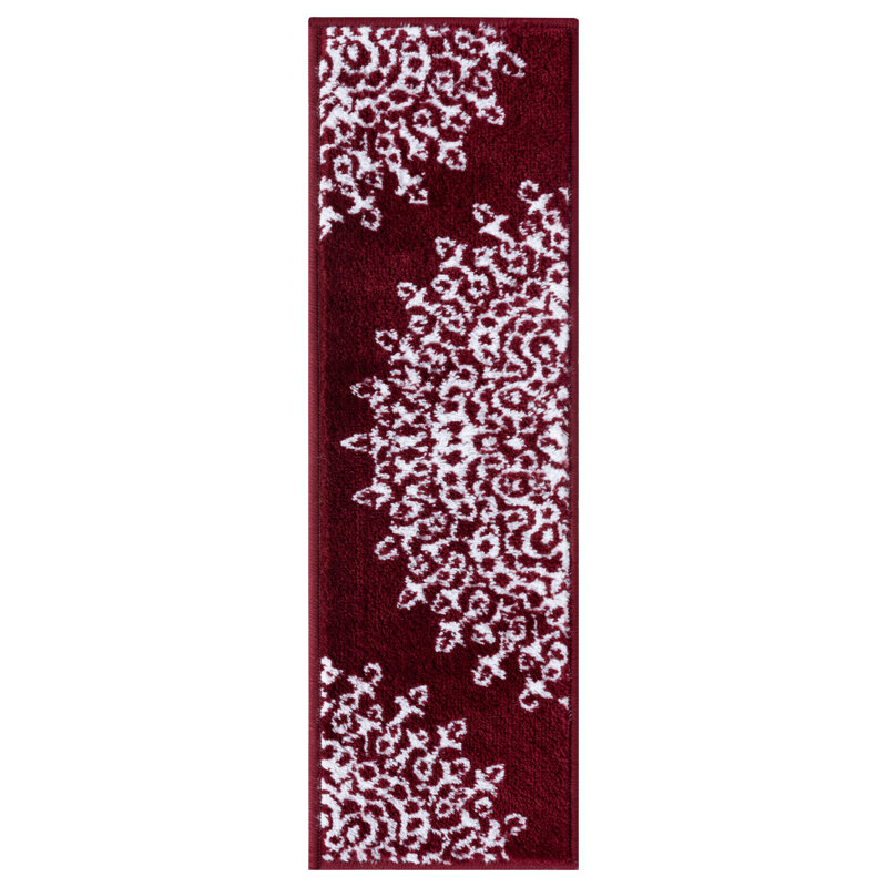 Tapis d'escalier Fogleman, Rouge/Ivoire, 13