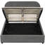 Gorgeous Upholstered Platform Bed With Hydraulic Storage Option - Grey Fleece And